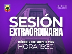 Sesión Extraordinaria del día miércoles 11 de marzo de 2026.
