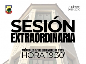 Sesión Extraordinaria del día miércoles 17 de diciembre de 2025.