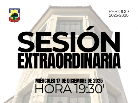 Sesión Extraordinaria del día miércoles 17 de diciembre de 2025.